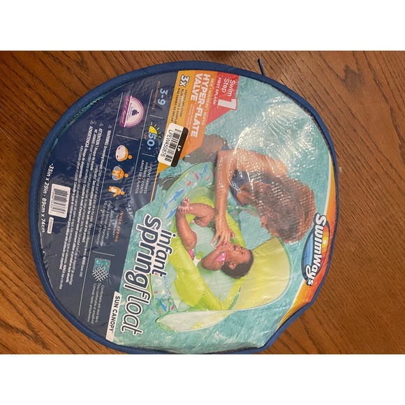 NEW SwimWays Infant Spring Float Sun Canopy- Swim Step 1 - Picture 1 of 6
